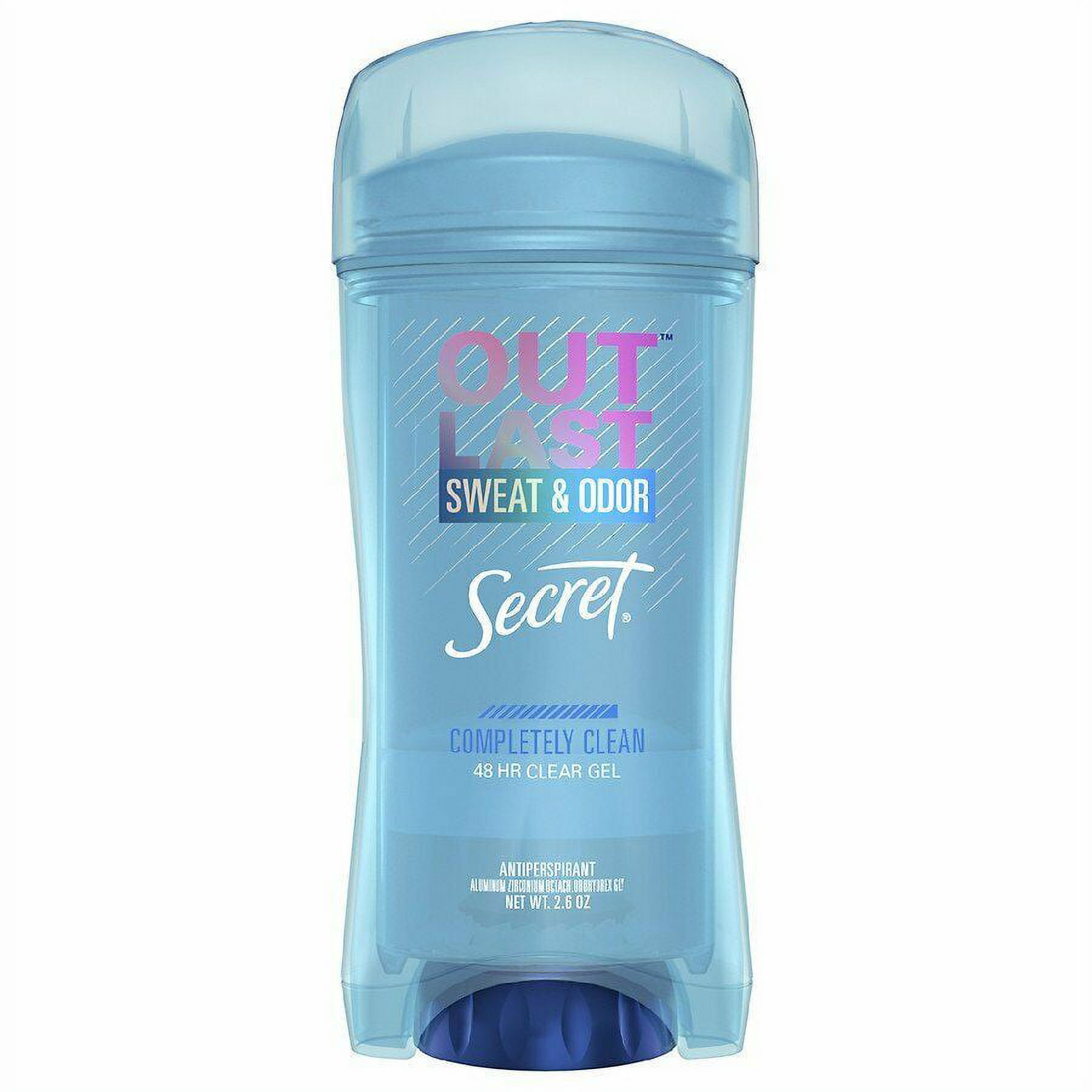 Secret Outlast Antiperspirant & Deodorant Clear Gel, Completely Clean 2.6 oz (Pack of 4) - image 2 of 4