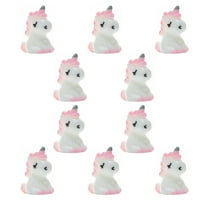 10 Pcs Mini Unicorn Figurines for Landscape Decors Tiny Unicorns Animal Toys Pink