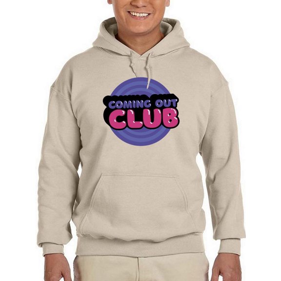 Coming Out Club Bubblegum Stamp Hoodie Men -Smartprints Designs, Male x-Large