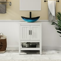 Eclife 24" Freestanding Bathroom Vanity Set with Vessel Sink, without Mirror