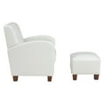thumbnail image 4 of Aiden Chair & Ottoman Cream Faux Leather with Medium Espresso Legs, 4 of 9