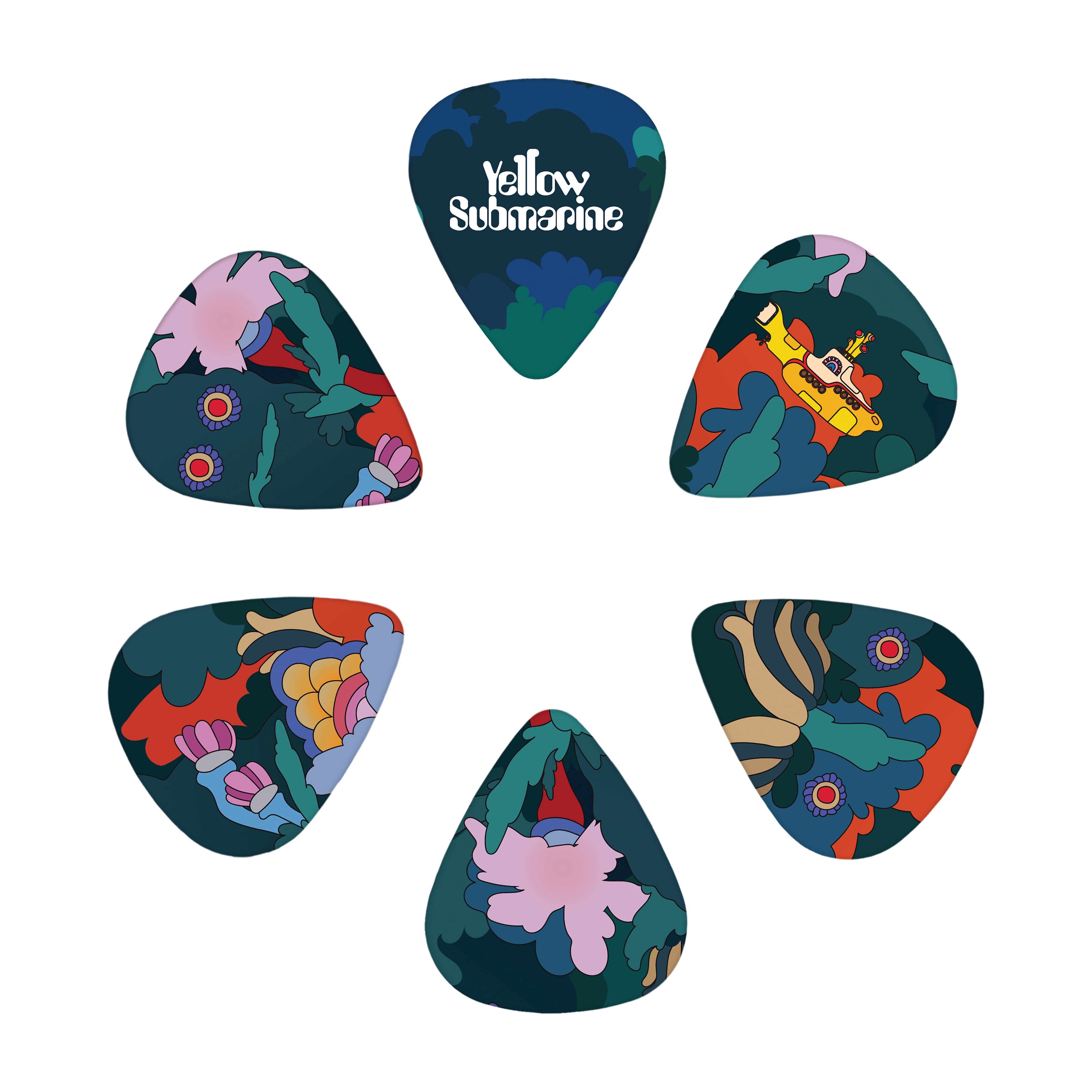 Beatles Guitar Picks Yellow Submarine 3 Tins 45 Picks