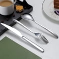 thumbnail image 4 of Just Houseware Silverware Set 20 Pieces, Stainless Steel Flatware Set, Mirror Polish Cutlery Set, Knives Forks Spoons Service for 4, 4 of 7