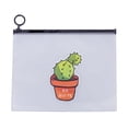 thumbnail image 1 of Cute Student Stationery Bag Transparent Pen Pencil Eraser Storage Case(One Cactus), 1 of 1