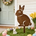 thumbnail image 6 of OEFNTAC Antique-Finish Metal Bunny Stake Weather-Resistant Garden Insert Iron Art Accent Rust Patina Whimsy Lawn Decoration for Outdoor Seasonal Display 11.81in, 6 of 6