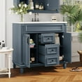 thumbnail image 3 of 36'' Bathroom Vanity with Top Sink, Modern Bathroom Storage Cabinet with 2 Soft Closing Doors and 2 Drawers, Single Sink Bathroom Vanity, 3 of 15