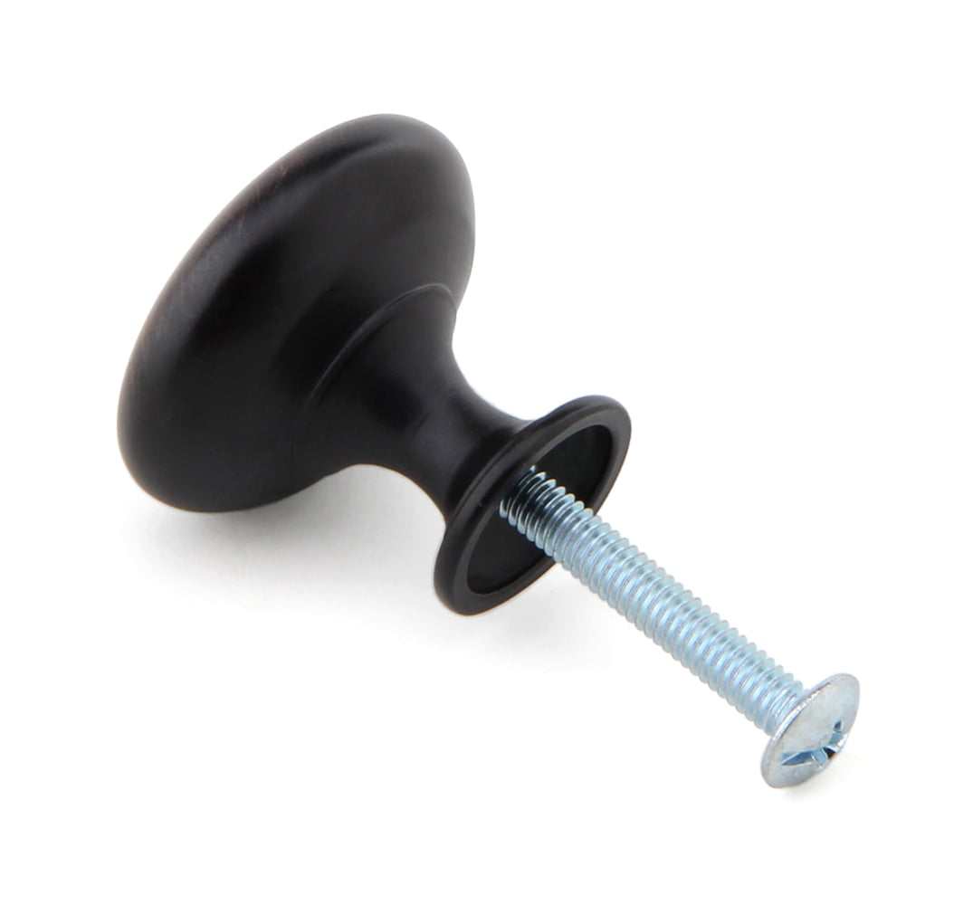 25 Pack - Cabinet Round Knob Pulls for Kitchen Bathroom Drawer Cupboard Knobs 30mm Oil Rubbed Bronze, by Silverline