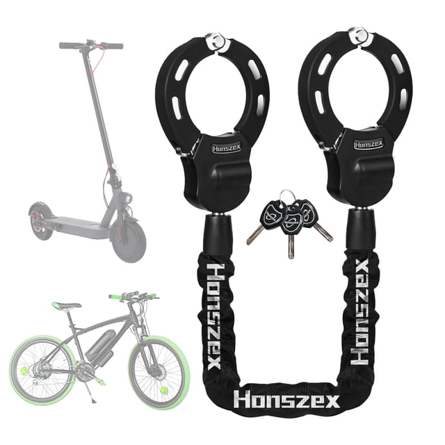 Scooter Lock Honszex de alta seguridad con llave, cadena para bicicleta de 92 cm