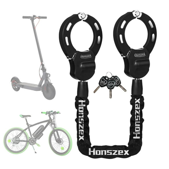 Scooter Lock Honszex de alta seguridad con llave, cadena para bicicleta de 92 cm