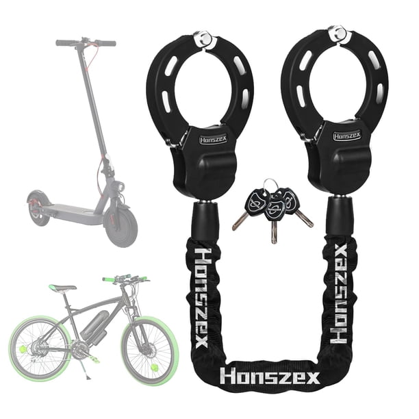 Scooter Lock Honszex de alta seguridad con llave, cadena para bicicleta de 92 cm