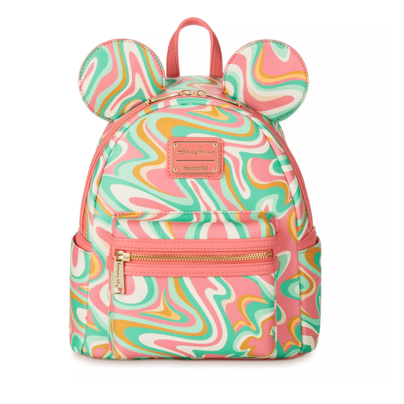 Disney Parks Mickey Swirl Loungefly Mini Backpack New with Tag