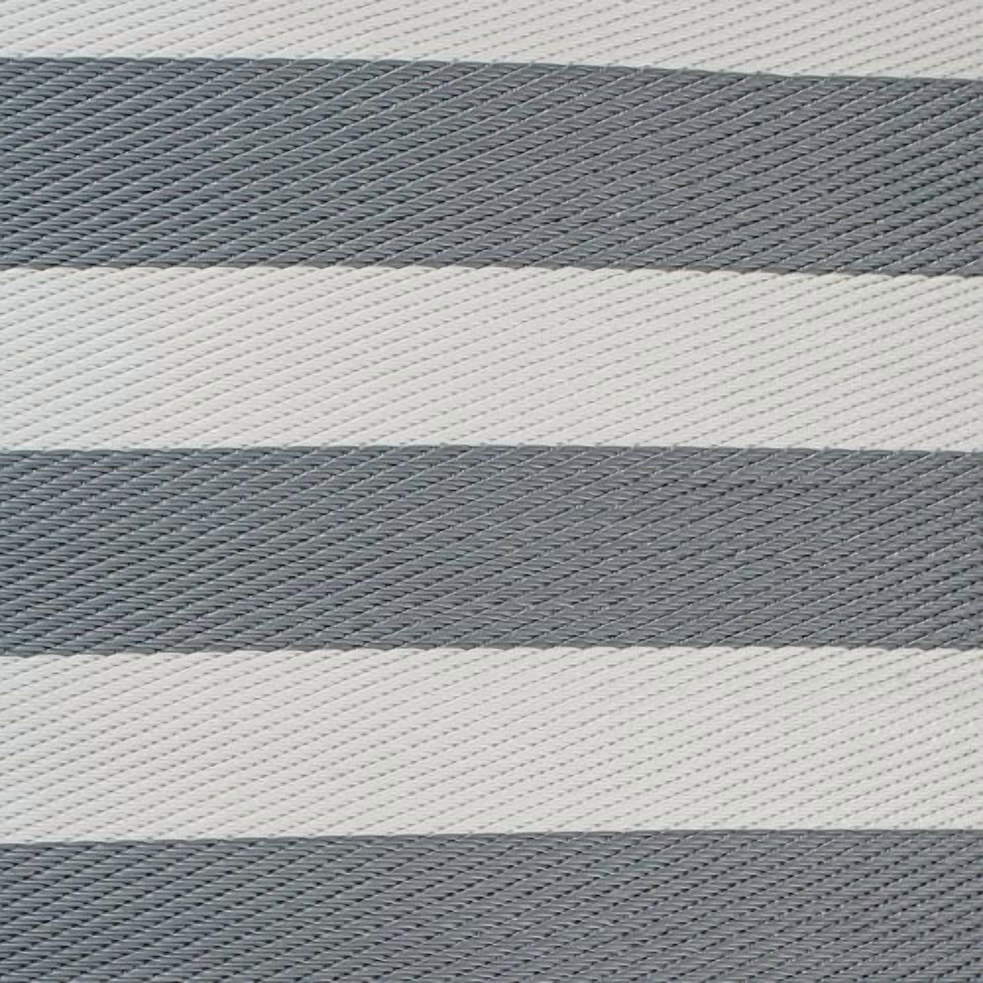 DII Gray/White Stripe Outdoor Rug