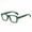 Green, variant on Mens Square Reading Glasses Classic Blue Light Blocking Matte Green Readers +1.00