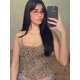 thumbnail image 3 of Camisola sexy para mujer, top corto ajustado con estampado para fiesta, discoteca, bodycon, sin mangas, camisetas sin mangas, camisetas sin mangas, Y2K, 3 of 5