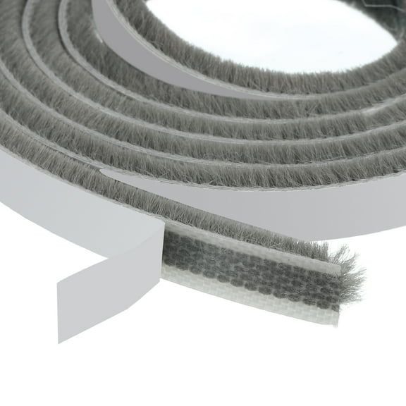 16.4 Ft 0.35 Inch Wide x 0.2 Inch Thick Self Adhesive Window Seal Strip, Grey
