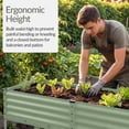 thumbnail image 5 of Best Choice Products 72x24x30in Non Toxic Elevated Galvanized Metal Garden Bed Corner Protectors - Sage Green, 5 of 9
