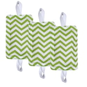 Door Silencer Door Jammer Door Closer Cushion Nursery Door Latch Cover 3 Pack for Noise Reducing Quiet Doors Baby Toddler Safety 3.25 x 5.5 Inch (Green Chevron)