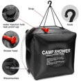 thumbnail image 1 of Douche de Camping Solaire, Sac de Douche Solaire 40L Chauffé à L'énergie Solaire Portatif Extérieur pour Douche avec Flexible Amovible Tête de Douche Chauffage Solaire Sac pour Randonnée Pêche Kuyhfg Bienvenido a Kuyhfg, 1 of 5