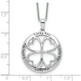 thumbnail image 3 of Sterling Silver Cz Antiqued Lucky Me, You 18In Necklace Made In Thailand qsx289, 3 of 5