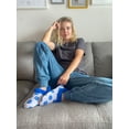 thumbnail image 4 of OoohGeez Womens Funny House Fluffy Sherpa Slipper with Grippers, Blast off NASA, S, 4 of 8
