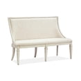 thumbnail image 2 of Magnussen Newport Wood Bench with Upholstered Seat & Back, 2 of 5