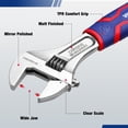 thumbnail image 3 of Llave ajustable WORKPRO de 20 cm de ancho con empuñadura de goma, 3 of 8