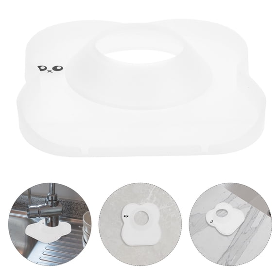 LOLIPPYY Transparent Silicone Sink Splash Guard for Kitchen Faucet, Helps Prevent Water Splash and Minimizes Limescale Build-Up