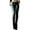 Black, variant on Slim Fit Rivet Patchwork Leather Pants Women Punk Style Drawstring Leggings