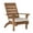Brown/Beige, variant on Linon Rockport Slat Back Acacia Outdoor Lounge Chair with Cushion, Brown/Beige