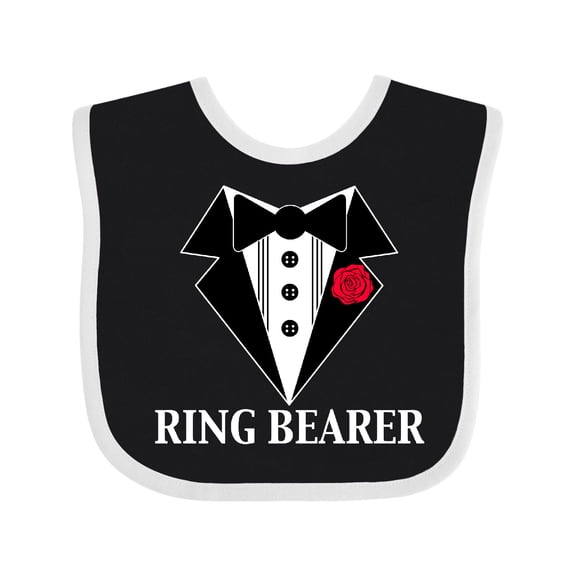 Inktastic Tuxedo Ring Bearer Boys Baby Bib