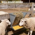 thumbnail image 4 of Mangeoire à Foin Murale, Mangeoire à Foin et Grains 2 en 1 pour Bétail, Support Mural en Métal Robuste avec Distance Réglable pour Chèvres, Moutons, Chevaux, 4 of 7