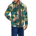 thumbnail image 2 of Kdxio Hawaiian Style Print Men Hoodies Casual Hoodies for Men with Zip Pockets Full Zip Long Sleeve Sweatshirt Sports Hooded Jacket-Large, 2 of 5