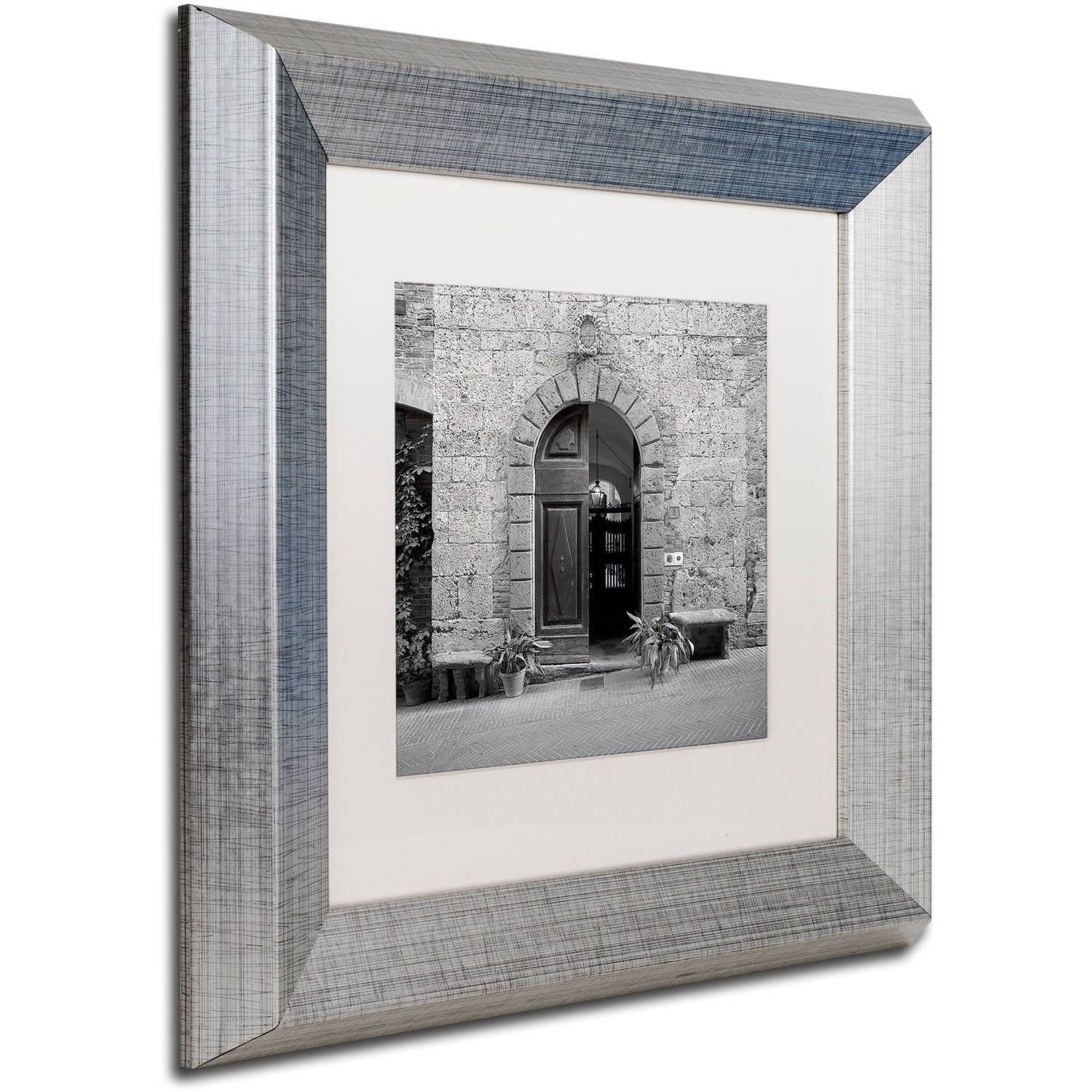 Trademark Fine Art "Tuscany I" Canvas Art by Alan Blaustein, White Matte, Silver Frame