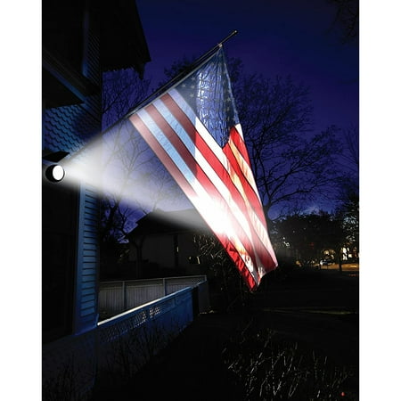 Maxsa Innovations Dusk to Dawn Solar Powered LED Flag Light with Mount