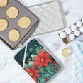 thumbnail image 5 of Yayeee Pot Holders Kitchen Heat Resistant with Pocket 7"x9.8" Cotton Oven Cooking Hot Pads, Christmas Poinsettia, 5 of 7