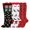 Black White Red, variant on 3 Pairs Christmas Compression Socks for Women & Men Circulation 15-20 mmHg - Better Blood Flow, Swelling , Best Support for Medical, Running, Nursing,Christmas Gifts for Nurses Travel Pregnancy
