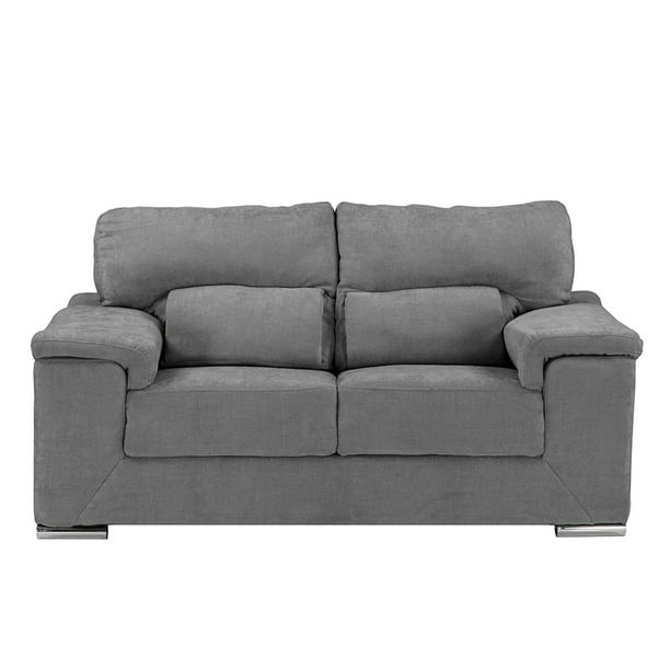 Sofá Love Seat TRINITY Kaizen 2 Plazas Gris Oscuro para Sala