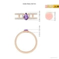 thumbnail image 4 of ANGARA Natural 0.33 Ct. Amethyst with Diamond Classic Stackable Ring in 14K Rose Gold for Women (Ring Size: 3.5), 4 of 9