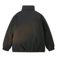 thumbnail image 4 of Dasayo Quilted Women's Coats Black Puffed Barn Hooded Zip up Thicken Coats Shackets for Women 2025 M, 4 of 5