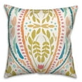 thumbnail image 2 of Creative Products Peach Green Folk Pattern 20x20 Indoor / Outdoor Pillow, 2 of 3