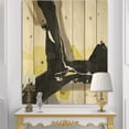 thumbnail image 2 of Designart 'Glam Yellow and Black I' Modern & Contemporary Print on Natural Pine Wood, 2 of 3