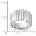 thumbnail image 2 of Solid 925 Sterling Silver Ridged Ring Band Size 8, 2 of 3