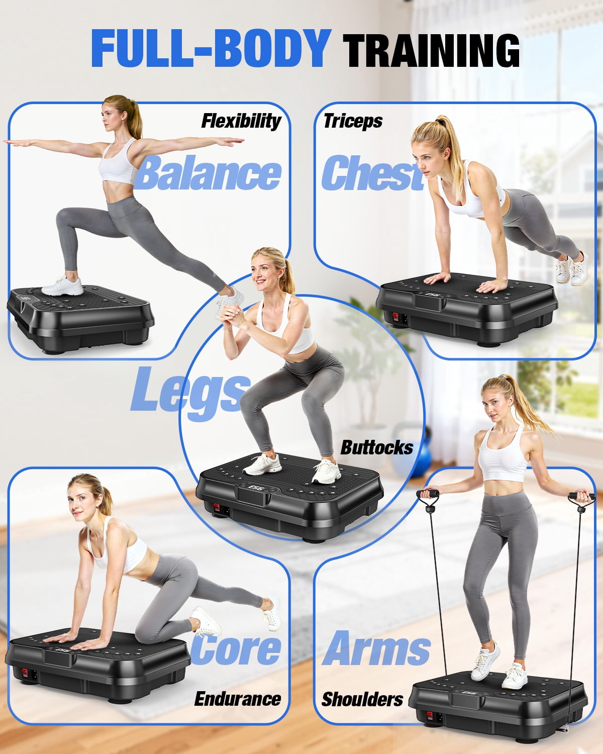 bigzzia Vibration Plate Exercise Machine, Whole Body Shaker