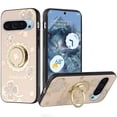 thumbnail image 2 of For Google Pixel 9 Pro 6.8inch SPLENDID Diamond Glitter Ornaments Engraving Case Cover - Enchanted Butterfly Gold, 2 of 3