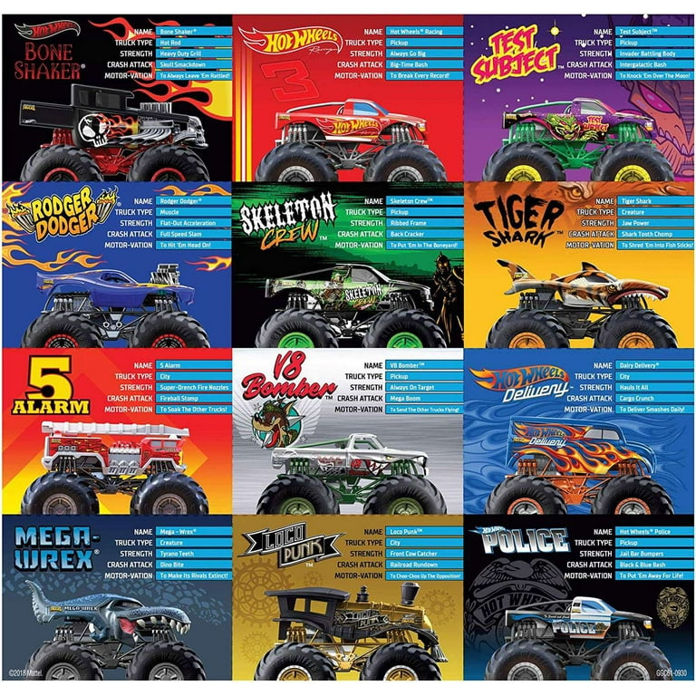 Hot Wheels Monster Trucks Ultimate Chaos! Diecast Car 12-Pack