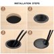 thumbnail image 4 of Uxcell 4Pack 2 Inch Cable Hole Cover ABS Office Desk Cable Wire Cord Grommet, Brown, 4 of 6