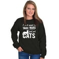 thumbnail image 3 of Take Naps and Pet Cats Funny Cute Women Plus Size Crewneck Sweatshirt Brisco Brands 2X, 3 of 5
