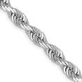 thumbnail image 3 of 14K White Gold 5.0mm Diamond Cut Quadruple Rope Chain Necklace Size 24, 3 of 3