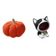 thumbnail image 1 of Almohadas de calabaza de Halloween,Almohadas de calabaza de Halloween Decoración del hogar Suave,Cojines de calabaza para Halloween,peluches,sofá,Estatua de escritorio,Estatua de gato con, 1 of 8