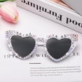 thumbnail image 3 of Gafas de sol Etercycle Bride en forma de corazón con diamantes de imitación blancos, 3 of 7